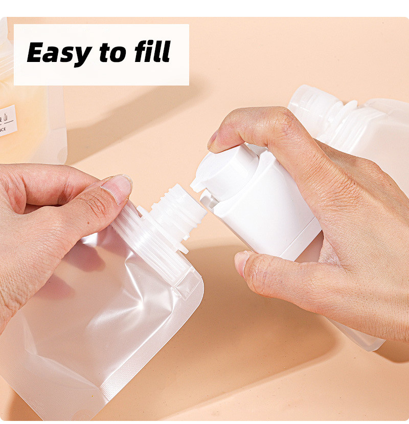 Spout 30ML 50ML 100ML Spouted Stand Up Pouch Matte Cosmetic Lotion Makeup Remover Refill Spray Nozzle Pump