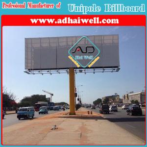 China Outdoor Advertising Unipole Billboard Display in Luanda Africa wholesale