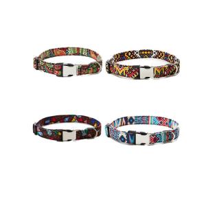 China Heat Transfer Personalized Pet Collars Metal Buckle Custom Dog Collars wholesale