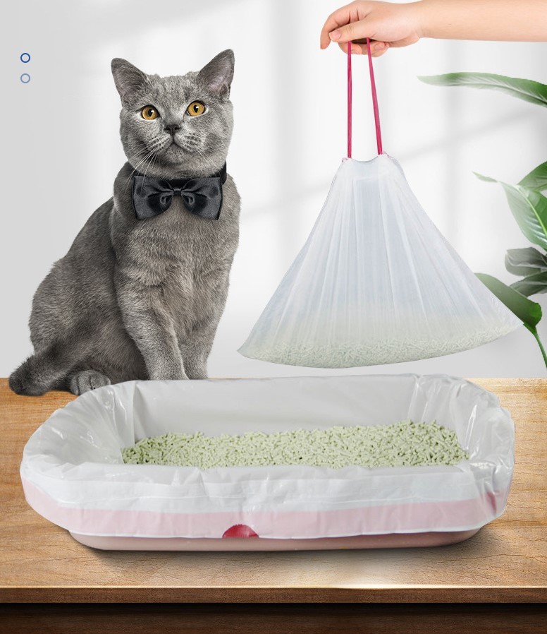 Biodegradable Pet Poop Bags Pet Waste Poop Bags with 1 Dispenser Leakproof Durable Cat Litter Bags