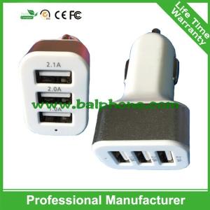 China 4.8A Aluminum 3 USB car charger wholesale