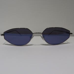 China Polygon 146mm Dark Blue Polarized Sunglasses PC AR Coating wholesale