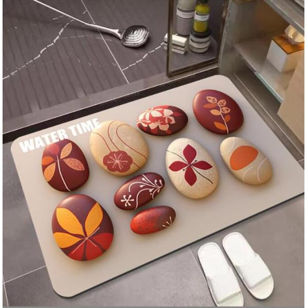 Expansion Air Stone Bathroom Floor Mat Cartoon Pebble Diatom Mud Floor Mat Kitchen Oil Absorbent