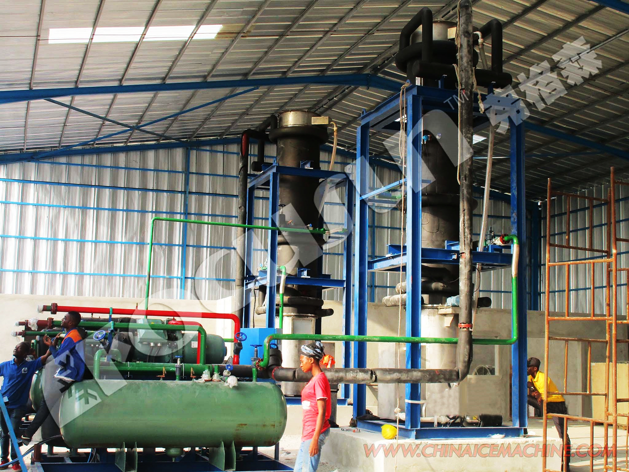 Brine System Big Cube Ice Block Ice Machine Africa 2T at with Automatic Control System