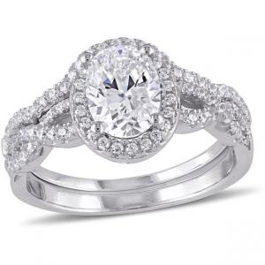 China Oval Cut 18kt White Gold Diamond Engagement Ring 0.92ct Weight For Women ODM wholesale