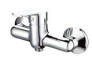 China Polished Wall Mounted Bathtub Mixer Faucet Single Lever Erosion Resistant wholesale