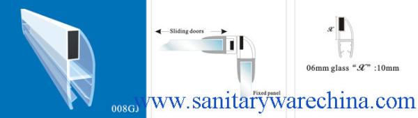 Sealing Strips/waterproof magnetic strips/shower door seals/PVC Magnetic Seal
