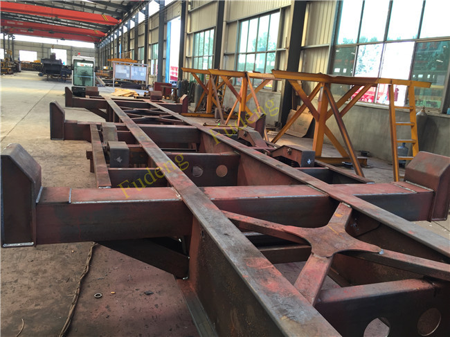 FUDENG Bomb Cart Port Terminal Container Trailer , 45ft terminal chassis trailer