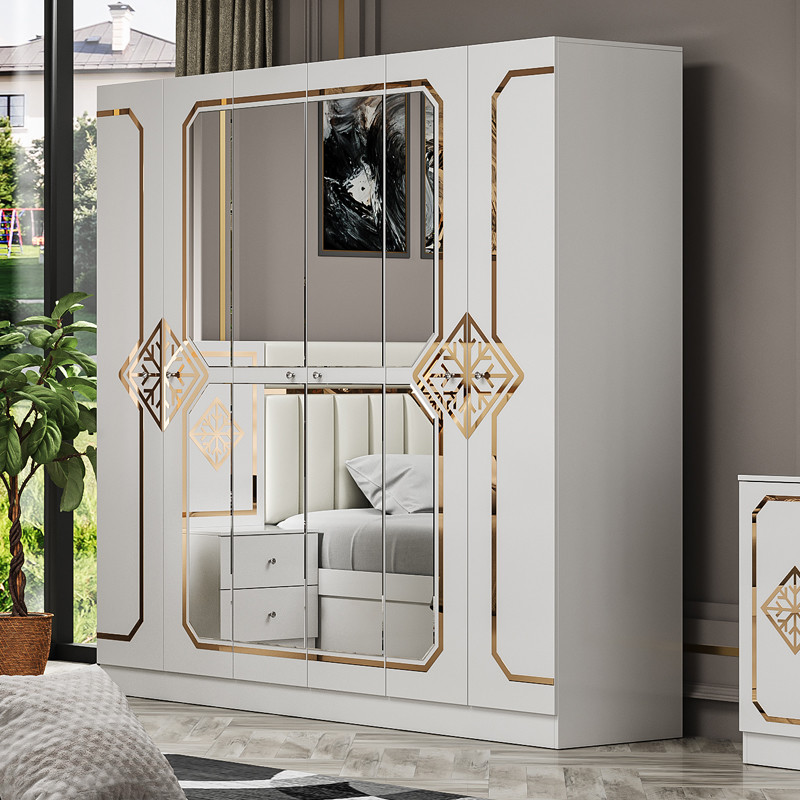 Foshan Wholesale Cheap Luxury Double King Size Bed Room Set Modern Home Complete Wooden Frame Bedroom Sets Furniture