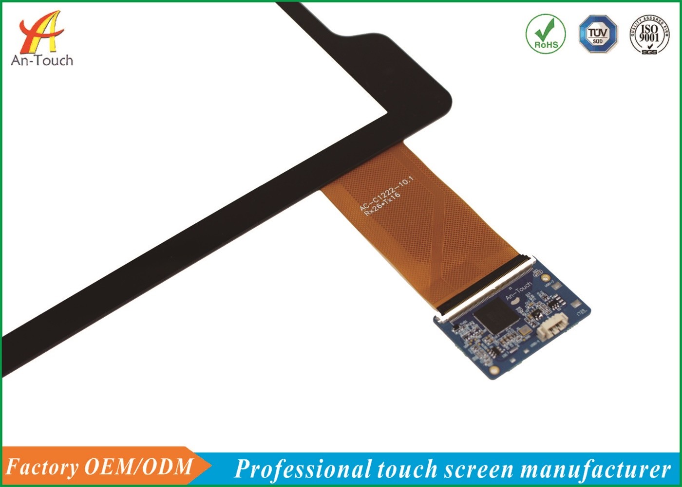 Flexible Capacitive Touch Screen , 10.1 Inch Tablet Screen Replacement