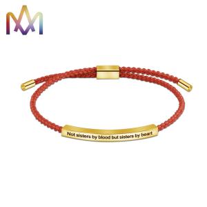 China Engraved SS304 Woven Friendship Bracelet 50MM wholesale