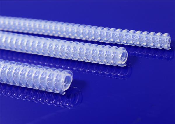 Kink Resistance Silicone Medical Products , Transparent Corrugated Breathing