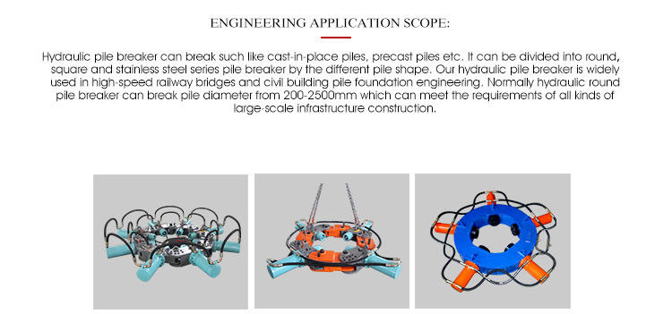 Made in china Modularized Hydraulic concrete cutting machine pile breaker for square and round foundation piles