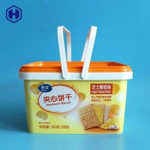 China Aesthetic Feeling IML Tubs 3200ml Dried Cookies Biscuits 560g Packing wholesale