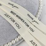 White Grosgrain Ribbon 20mm Printed Cotton Ribbon OEM Eco Friendly