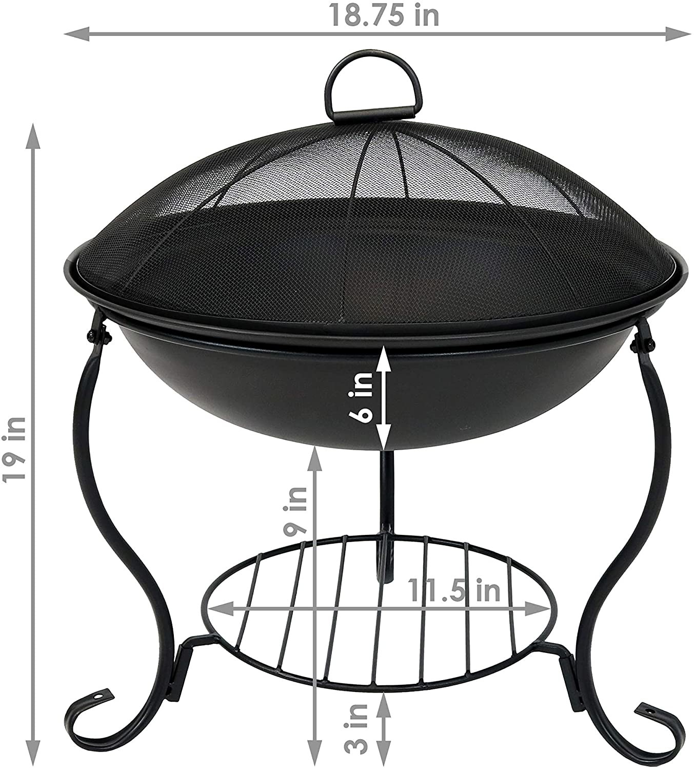 Rectangular Outdoor BBQ Charcoal Burning Fire Pit Portable Small Size