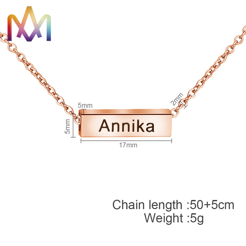 Hypoallergenic SUS316L Letter Name Necklace Choker
