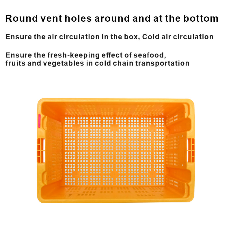 600x400x310mm Mesh Style Plastic Storage Crate for Harvest Foldable and Easy to Clean