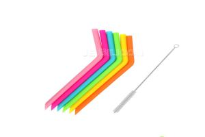 China Foldable Smoothie Food Grade Silicone Straws Bubble Tea Bpa Free SGS Approval wholesale