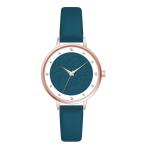 BSCI Leather Strap Quartz Watch Waterproof Mineral Hardlex