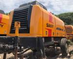 Electric Used Concrete Trailer Pump Sany HBT6013 90KW Rated Power