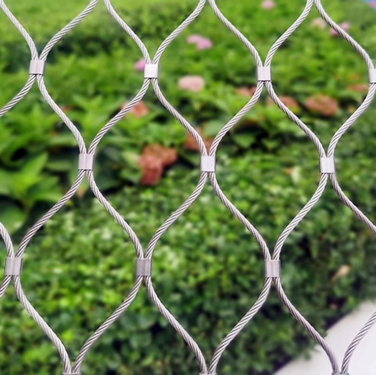 Customized Balustrade Cable Mesh Diamond Mesh Orientation for Customized In Width And Length