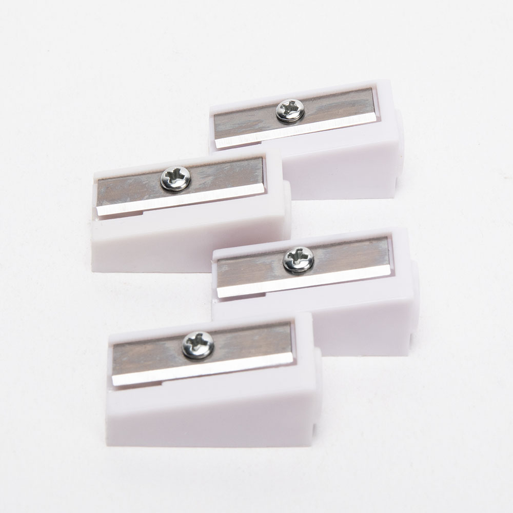 white Transparent 13mm 65Mn 1 Hole Pencil Sharpener PS