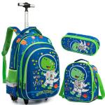 Primary School Trolley Backpacks Boys And Girls Cartoon Printed
