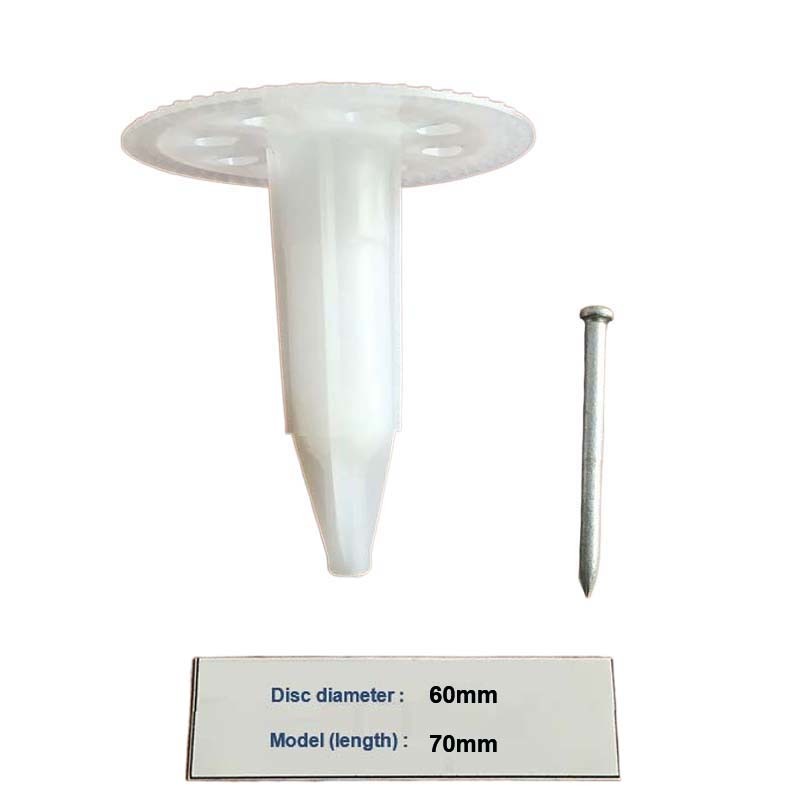 Plastic Shooting Nail 250mm HDPE Wall Insulation Anchors