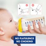 90° Extra Wide Angle Flip Cap Baby Bottle Breast Like Off Center Soft Nipple