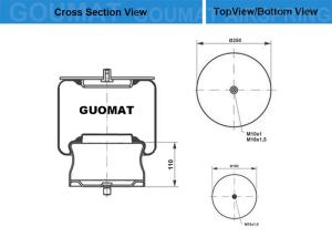 China CONTITECH 769M Air Suspension Bag Chinese Air inlet M10x1 Plate Diameter 250 mm wholesale