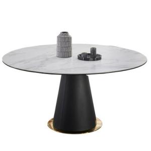 China Metal Base Sintered Stone 75ch Height Oval Rotate Table wholesale