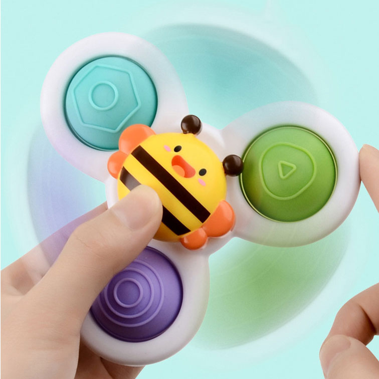 Airplane Car Travel Table Toys Strong Suction Cup Fidget Spinnerz for Baby 6-18 Months
