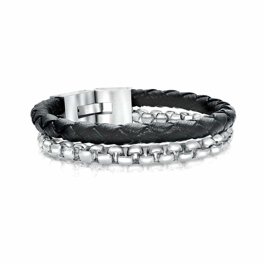 Fashion Men's Beaded Bracelet Silver Plated Stainless Steel With Tiger Eye Stone Ball Shape