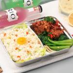 2-compartment lunch box Wholesale Eco- friendly takeaway packaging containers