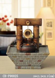 China Bamboo Home Interiors Decoration Tv Cabinet Living Room Tabletop Indoor Water Fountain With LED wholesale