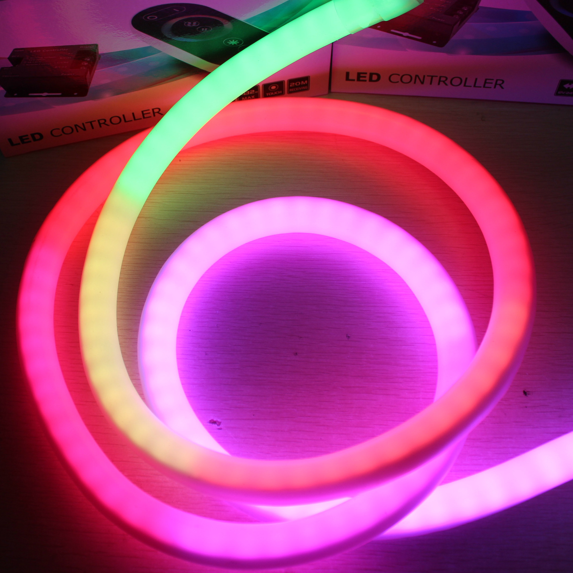 40mm Dream color flexible strip lighting 360 round ip68 neon bulbs & tubes pixel rgbic neon tube