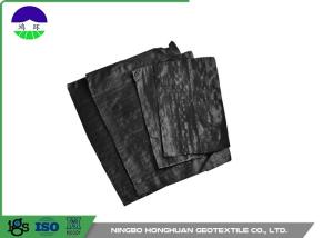 China Black Separation Woven Geotextile Fabric Pp Material 205gsm Unit Mass wholesale