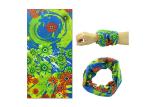 Spring Style Tubular Headwear 100% Microfiber Polyester With Flowers Logo
