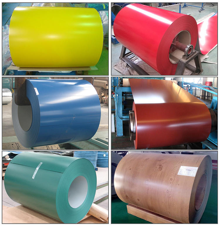 0.4mm Thickness PPGI Galvanized Steel Coil ISO Certificate Mill Edge RAL3005
