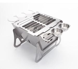 China Customizable Portable Stainless Steel Charcoal Camping BBQ Grill For Outdoor Cooking wholesale