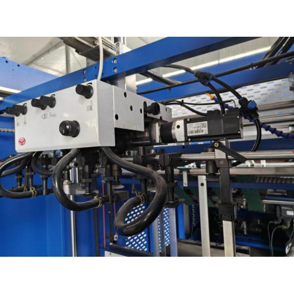 Film lamination machine close-up