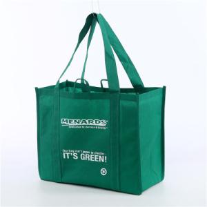 China Simple Green Folded Non Woven Carry Bags Custom Logo Advertising Packaging wholesale