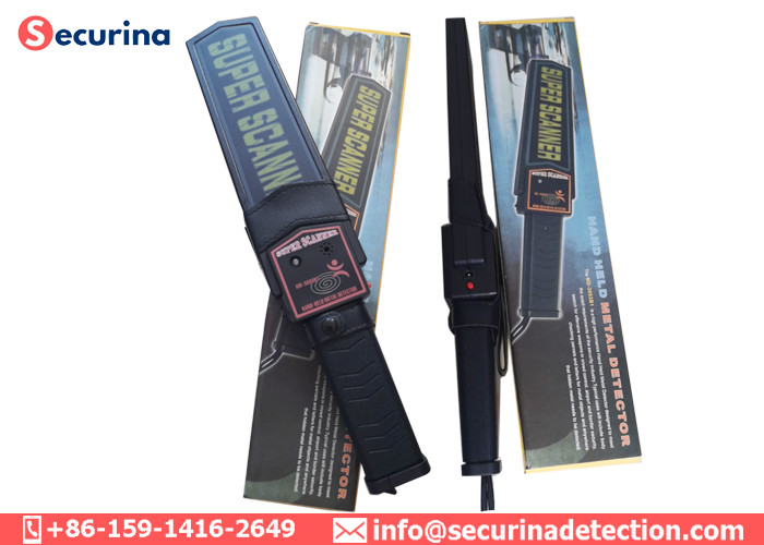 Metal Hand Held Security Detector 270mW Audio Alert LED Indicator Long Lifespan