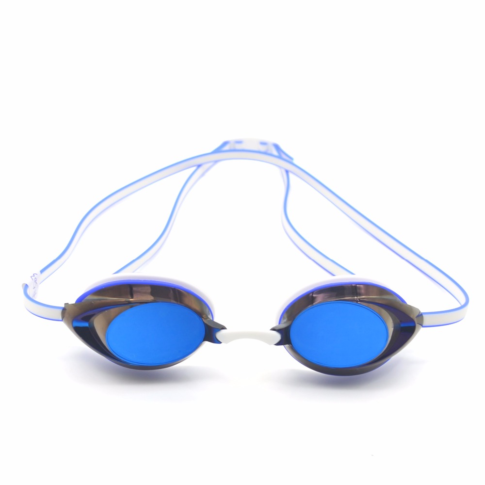 Adult Waterproof Triathlon Swim Goggles With Mirrored PC Lens