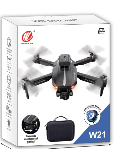 Customizable 6 Channels W21 Camera Drone with One-Touch Video Recording and Auto Leveling