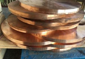 China Custom Thickness Copper Round Plate , Copper Sheet Plate Zinc Plating wholesale