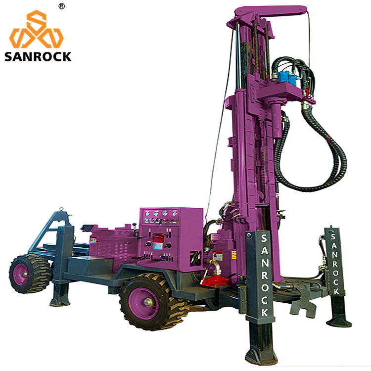Water Well Drilling Trailer Deep 300m Water Well Borehole Drilling Rig Portable Well Drilling Rig