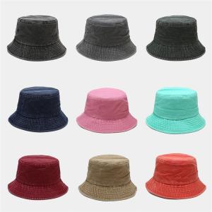 China Adult Grey Red Black Fisherman Bucket Hat 100% Cotton Soft 58CM wholesale