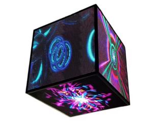 China Outdoor Waterproof Special-shaped Screen Shop Signs Cube Advertising Screen LED Led Cube Display Store wholesale